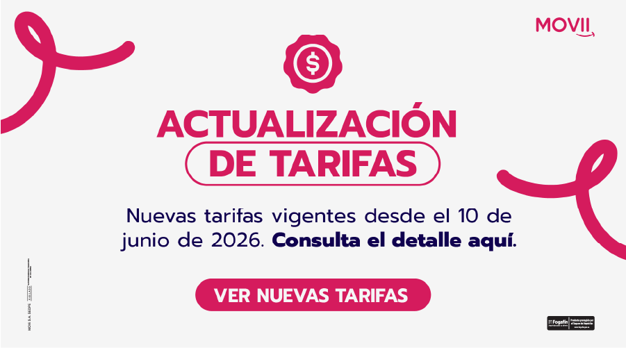 Información de Tarifas Movii